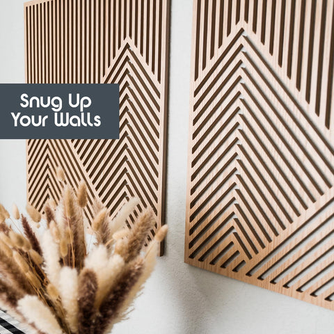 SnugLife mountain wall art panel provides a nature-inspired focal point