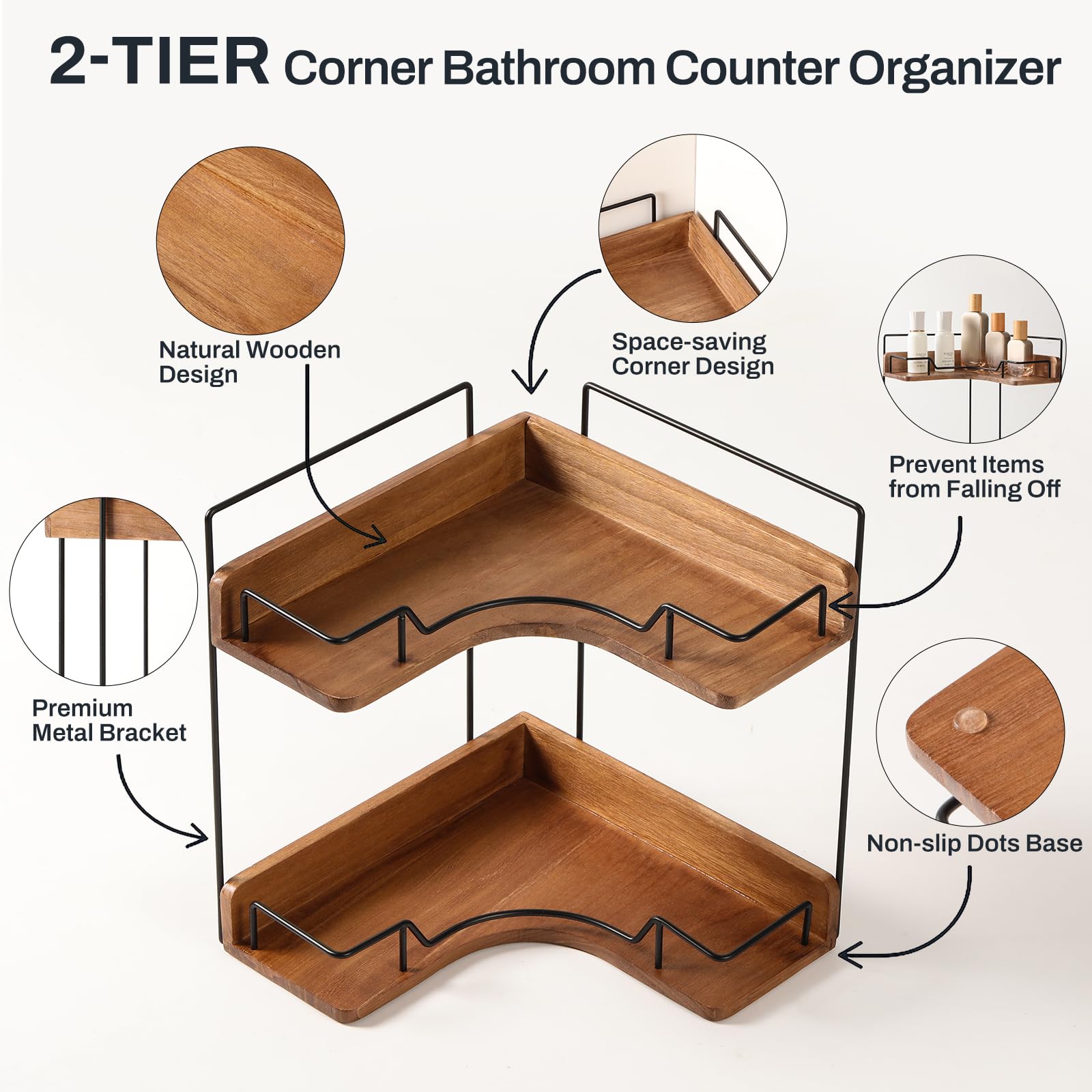 Snuvid corner-shelf space-saving design maximizes corner countertop