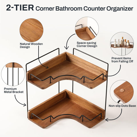 Snuvid corner-shelf space-saving design maximizes corner countertop