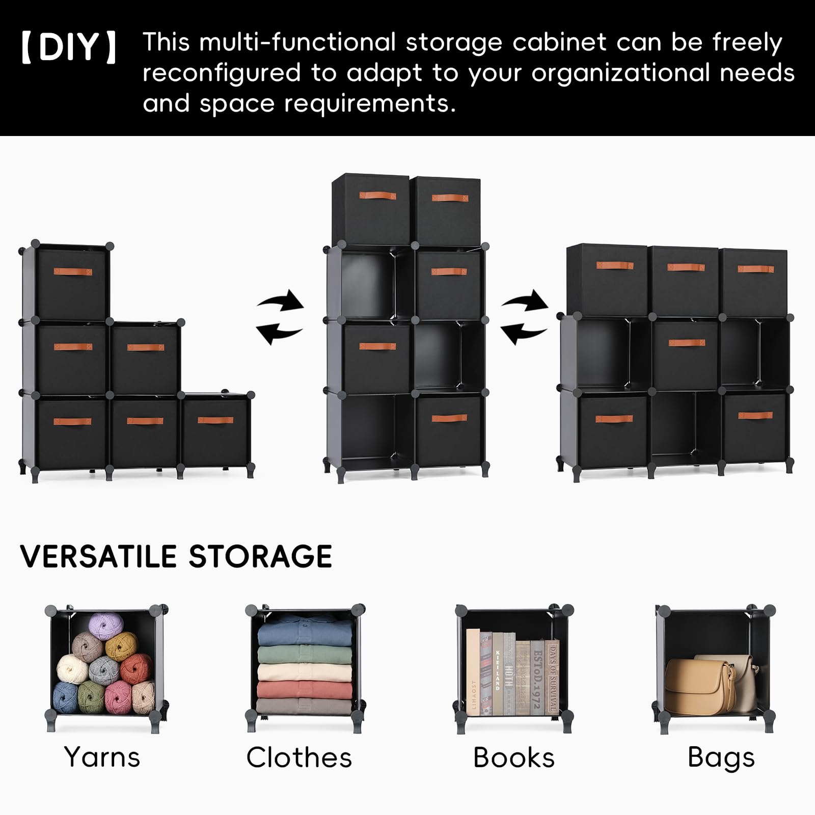 Snuvid Cube Storage modular layout highlighting configurable compartments.