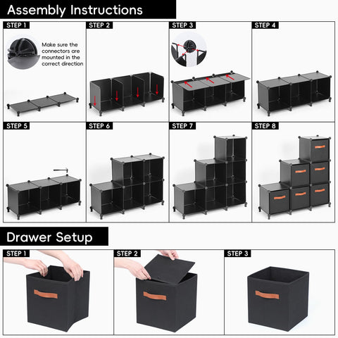 Snuvid Cube Storage sturdy frame ensuring stable, wobble-free shelves.