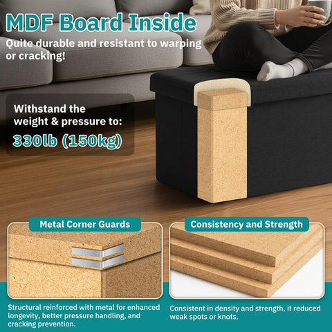 Snuvid entryway shoe bench storage keeps shoes neatly hidden yet reachable.