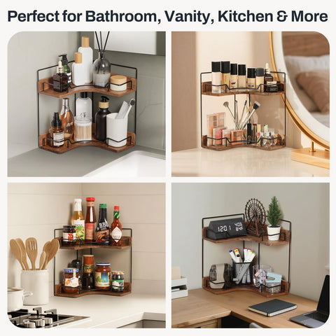 Snuvid stackable two-tier organizer adapts to different layouts