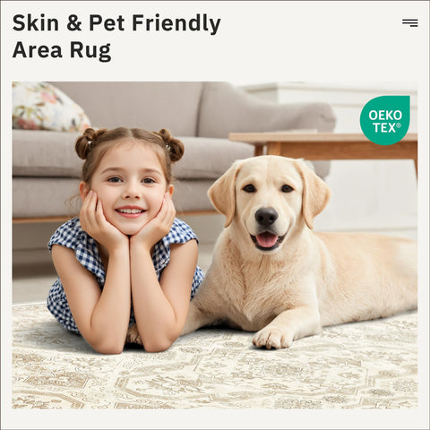 Soalmost 8x10 rug edge pattern highlights refined detailing.