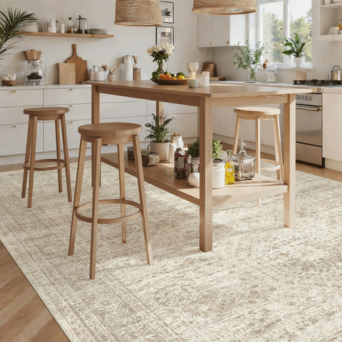 Soalmost 8x12 rug shown in living room layout for inviting spaces.