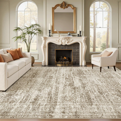 Soalmost 9x12 area rug with non-slip backing for safer daily use