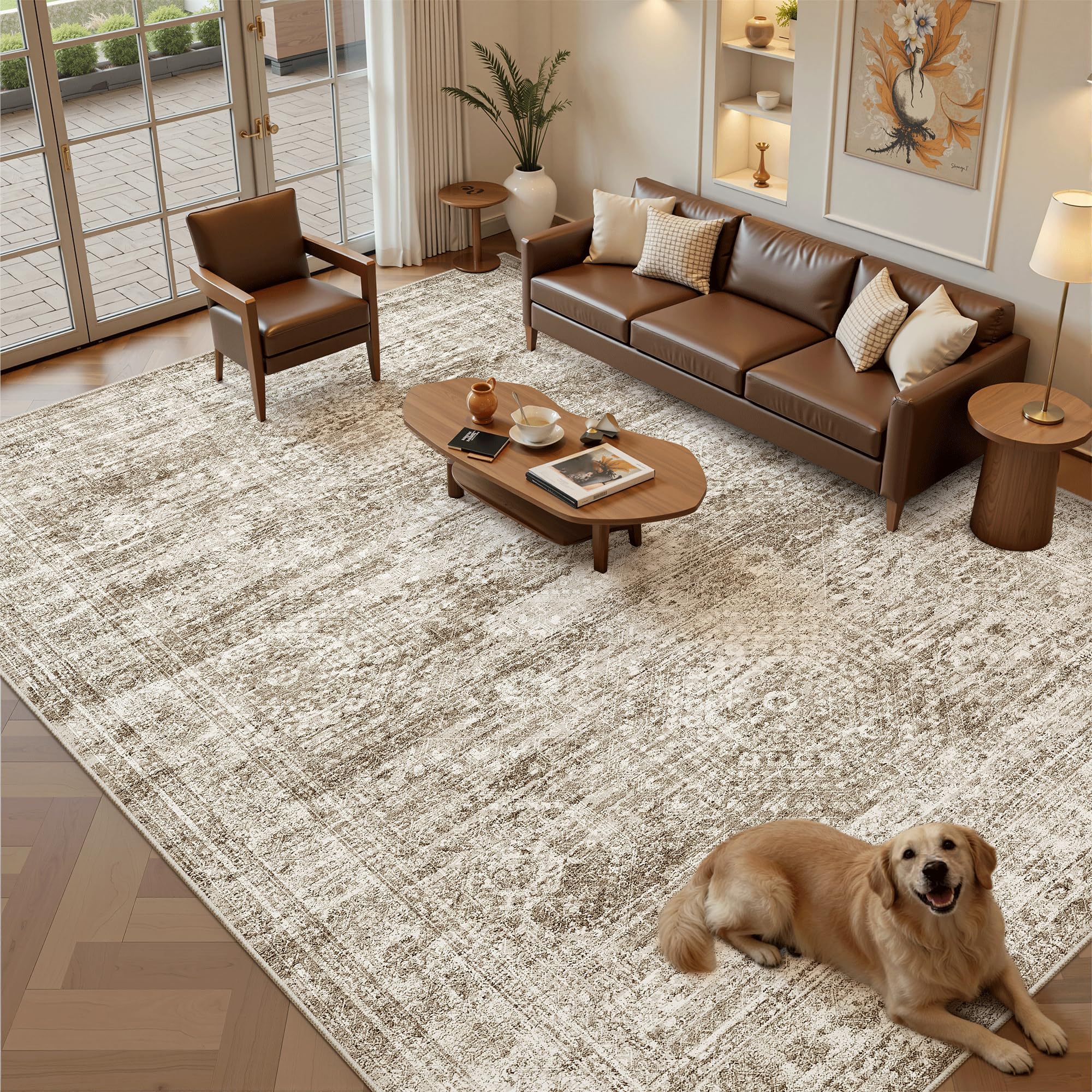 Soalmost machine-washable rug for easy cleaning and quick care