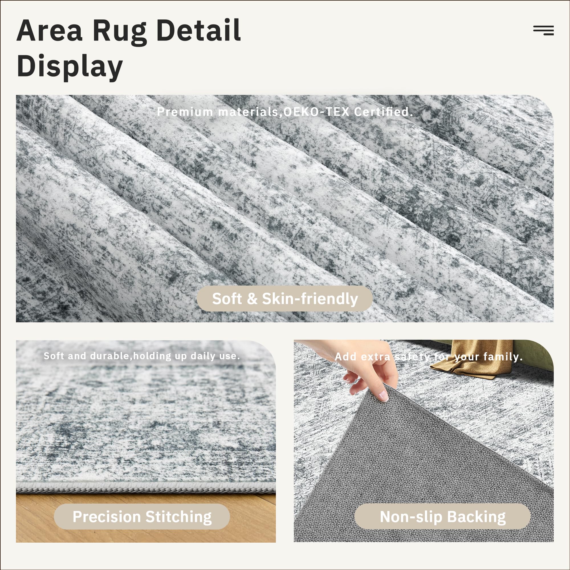 Soalmost bedroom area rug creating a cozy retreat