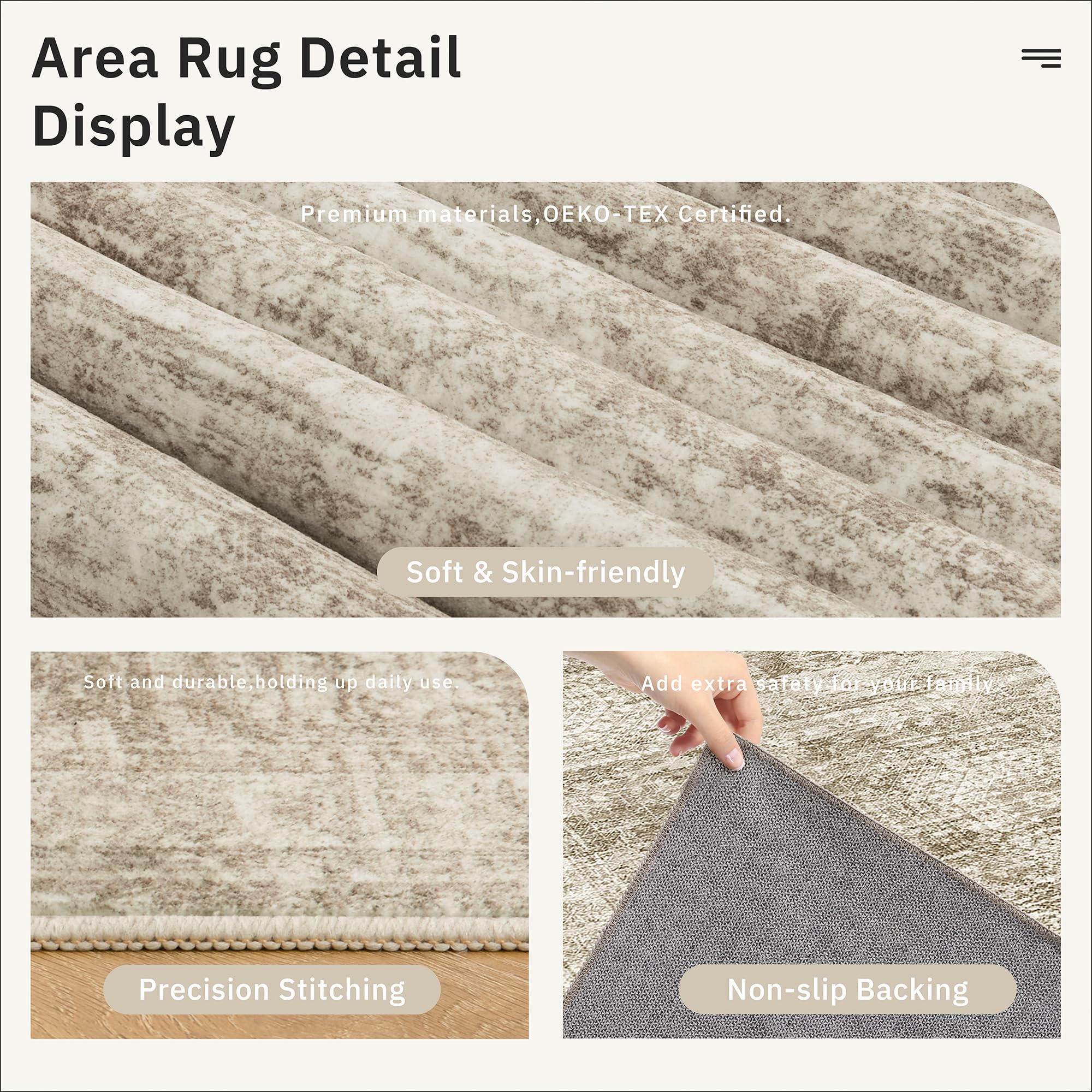 Soalmost brown neutral rug blends with any decor