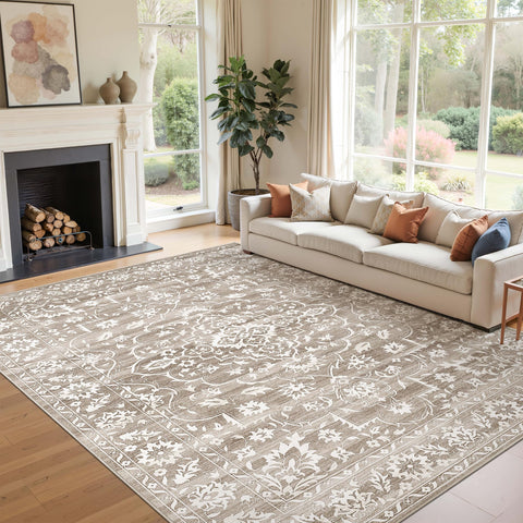 Soalmost spacious 8x10 area rug fits living, dining, and bedroom layouts.