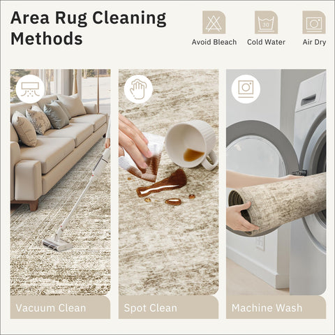 Soalmost versatile indoor rug suits living room, dining room, or home office