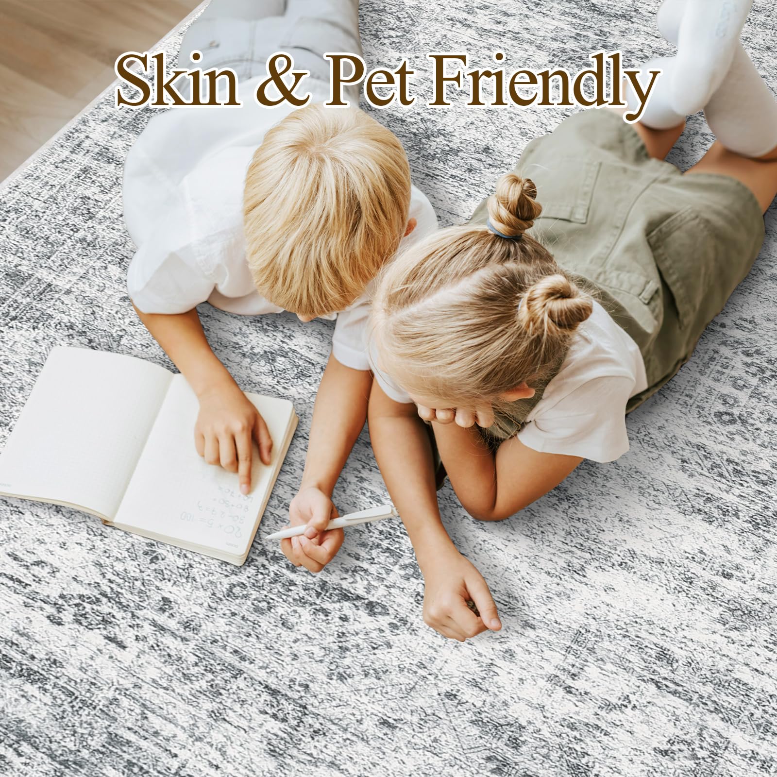 Soalmost machine-washable rug simplifies cleaning of 9x12 area rug.