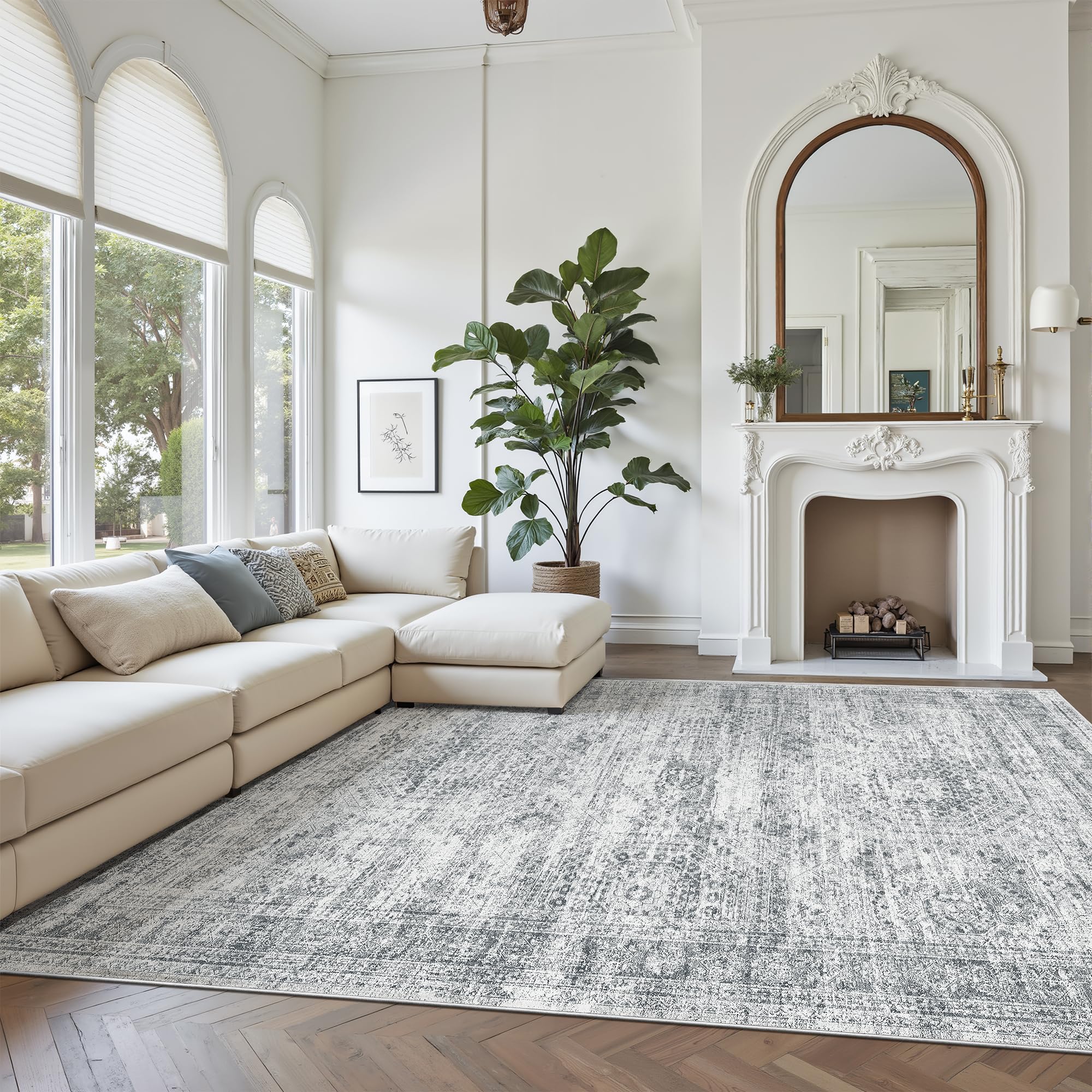 Soalmost rug featuring non-slip backing for safety and style