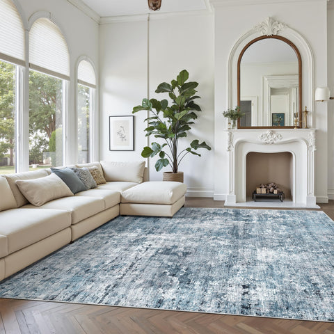 Soalmost Non-slip backing rug ensures safe placement under furniture.