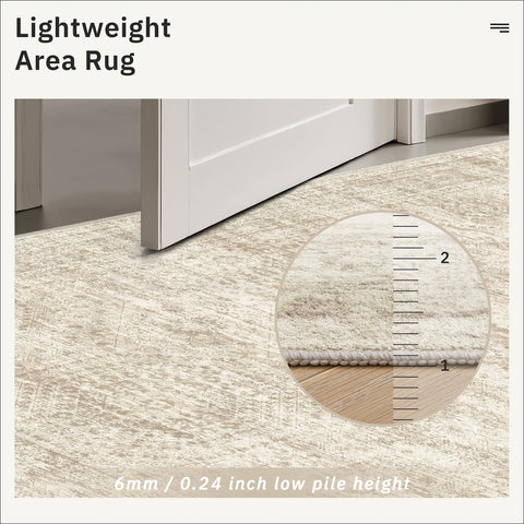 Soalmost non-slip backing rug provides stable placement on floors