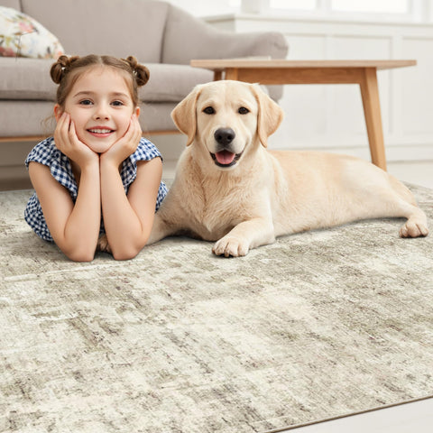 Soalmost lightweight rug is easy to reposition for flexible room layouts.
