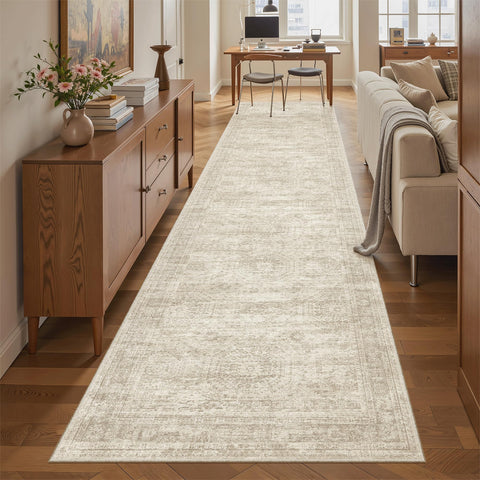 Soalmost Runner Rug non-slip backing keeps kitchen floors secure.
