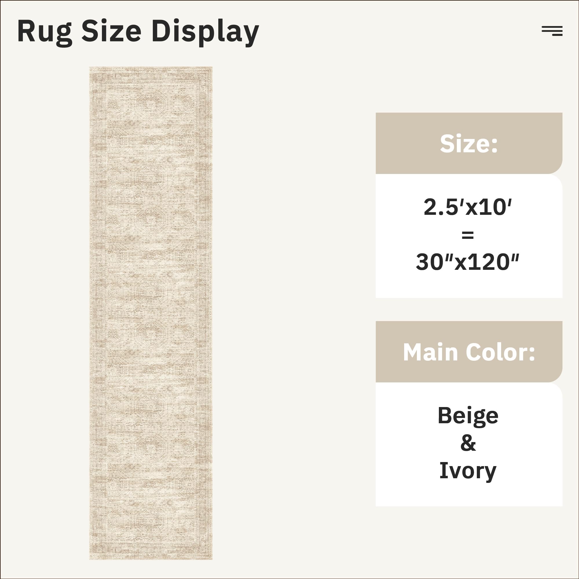 Soalmost Runner Rug light-toned contrast boosts room brightness and spacious feel.
