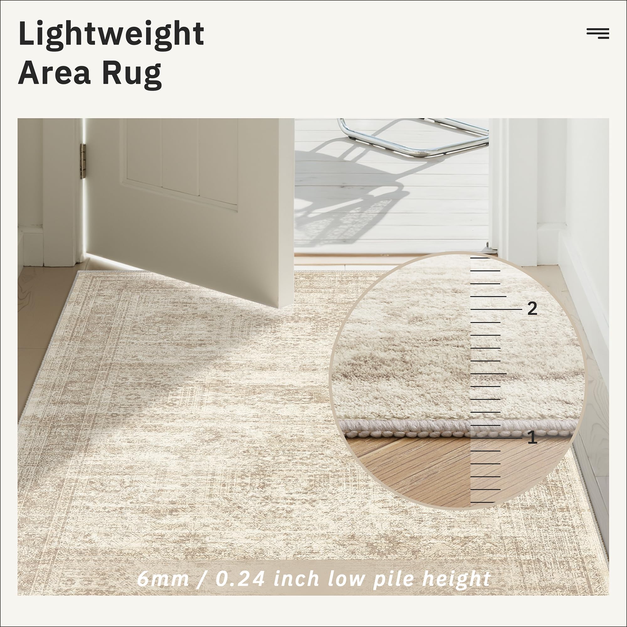 Soalmost Runner Rug stain-resistant surface helps maintain pristine looks.
