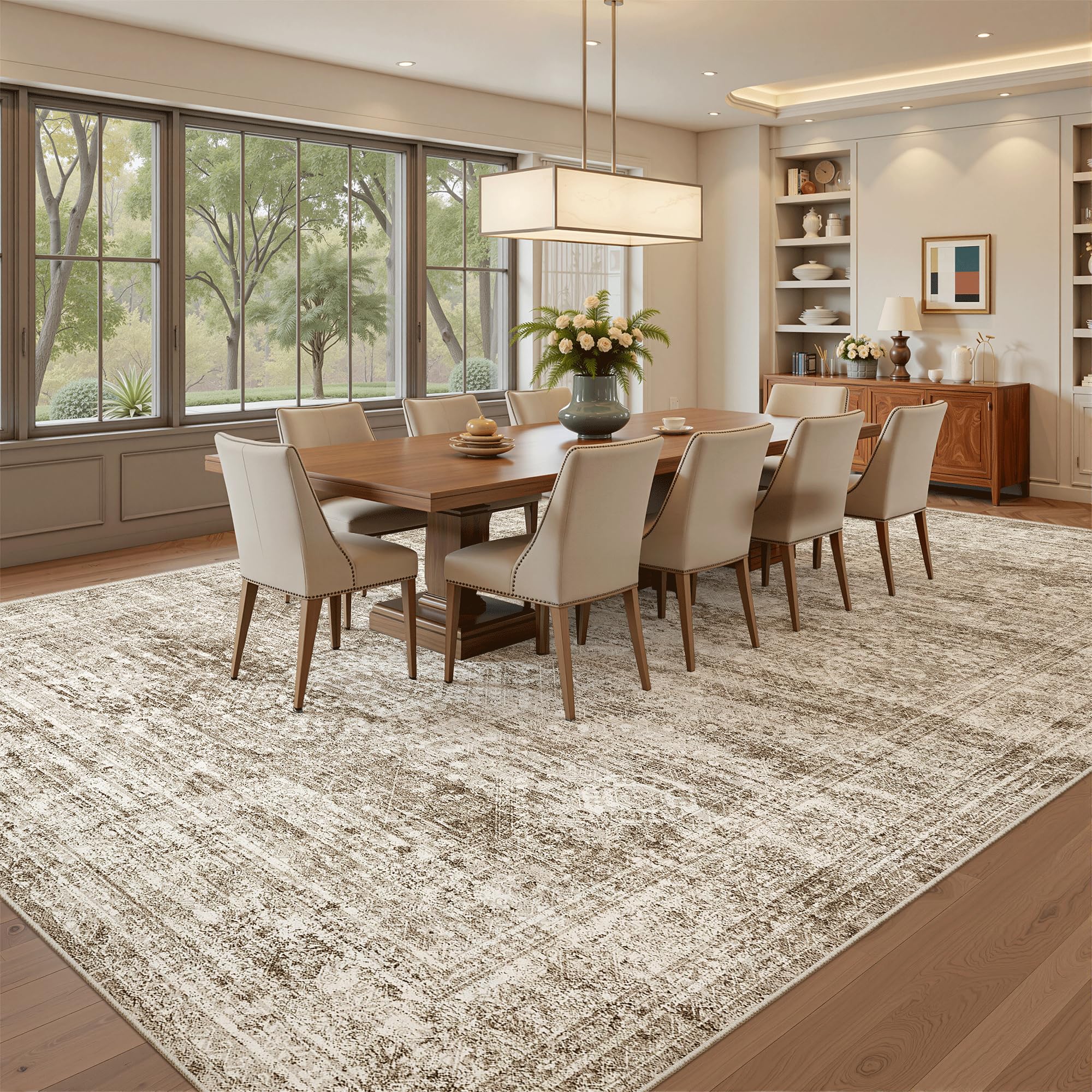 Soalmost soft, low-pile rug ideal for barefoot comfort