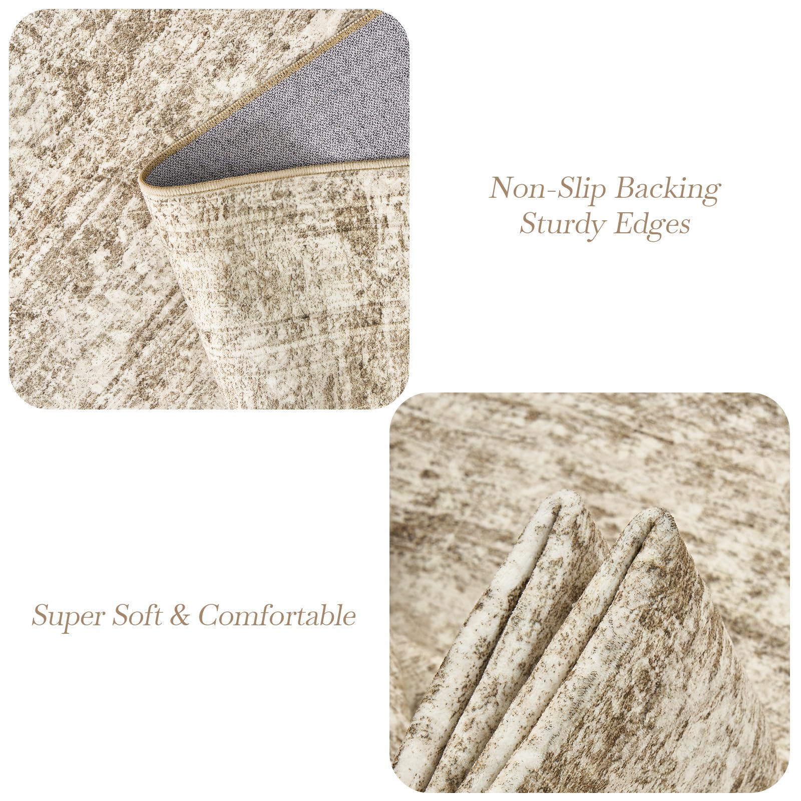 Soalmost Washable Area Rug 8x10 machine-washable for easy cleaning