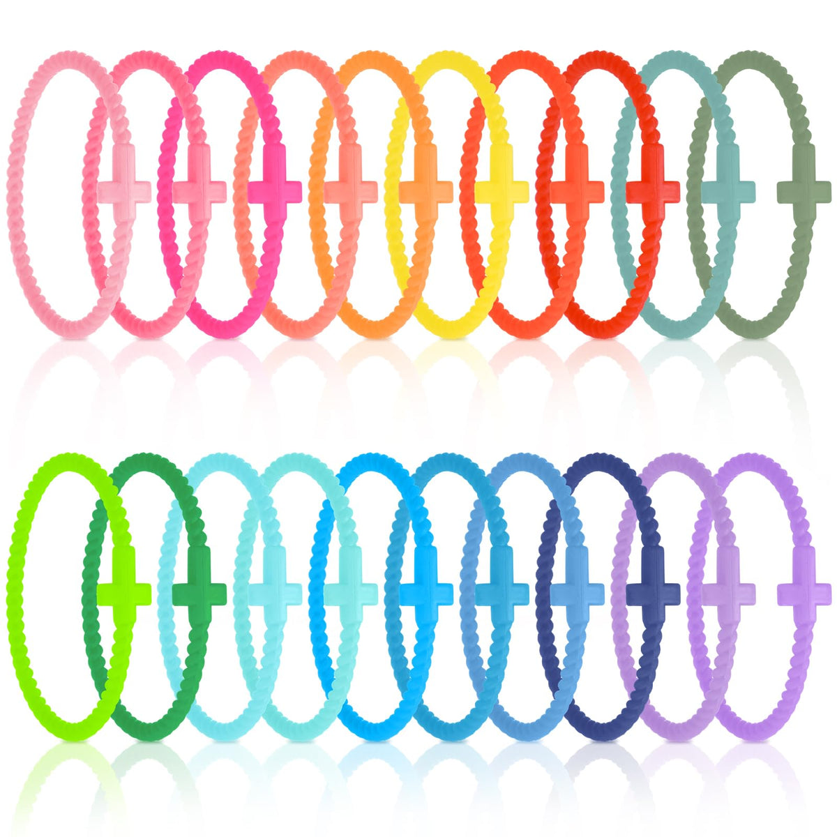 Soaoo Jesus bracelets in multicolor pack for versatile styling