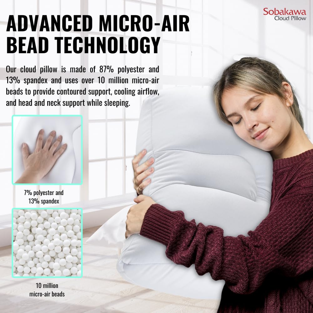 Sobakawa Cloud Pillow breathable cover with cooling airflow for comfortable nights