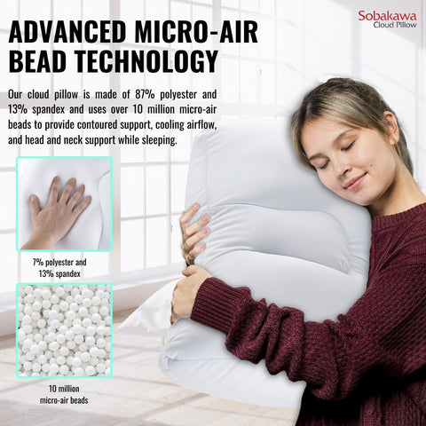 Sobakawa Cloud Pillow breathable cover with cooling airflow for comfortable nights
