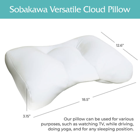 Sobakawa Cloud Pillow head-neck-shoulder support conforms to body