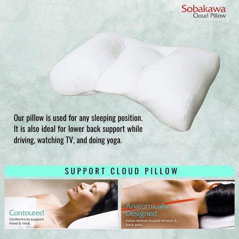 Sobakawa Cloud Pillow lifestyle scene demonstrates everyday comfort and flexibility