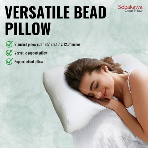 Sobakawa Cloud Pillow versatile for sleeping, driving, TV time, and gentle yoga