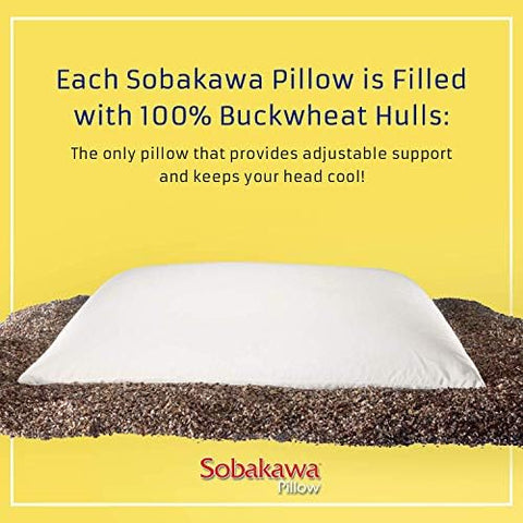 Sobakawa traditional pillow with hand washable cover in a cozy bedroom