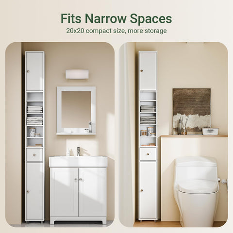 SoBuy cabinet side angle shows slim profile for tight spaces