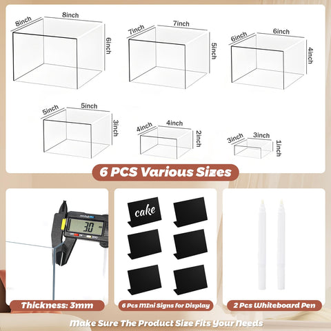 Socaens 7-inch risers showcase snacks with clear visibility and organized spacing.