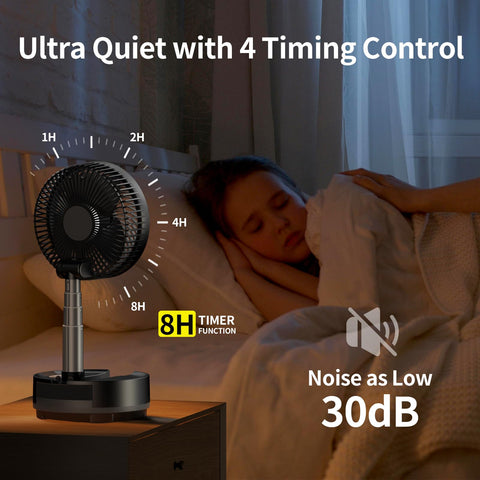Socool fan 360-degree oscillation with LED light for flexible setup.