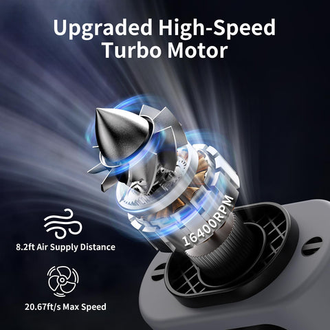 Socool fan with 5 speed settings and storm mode for customizable cooling.