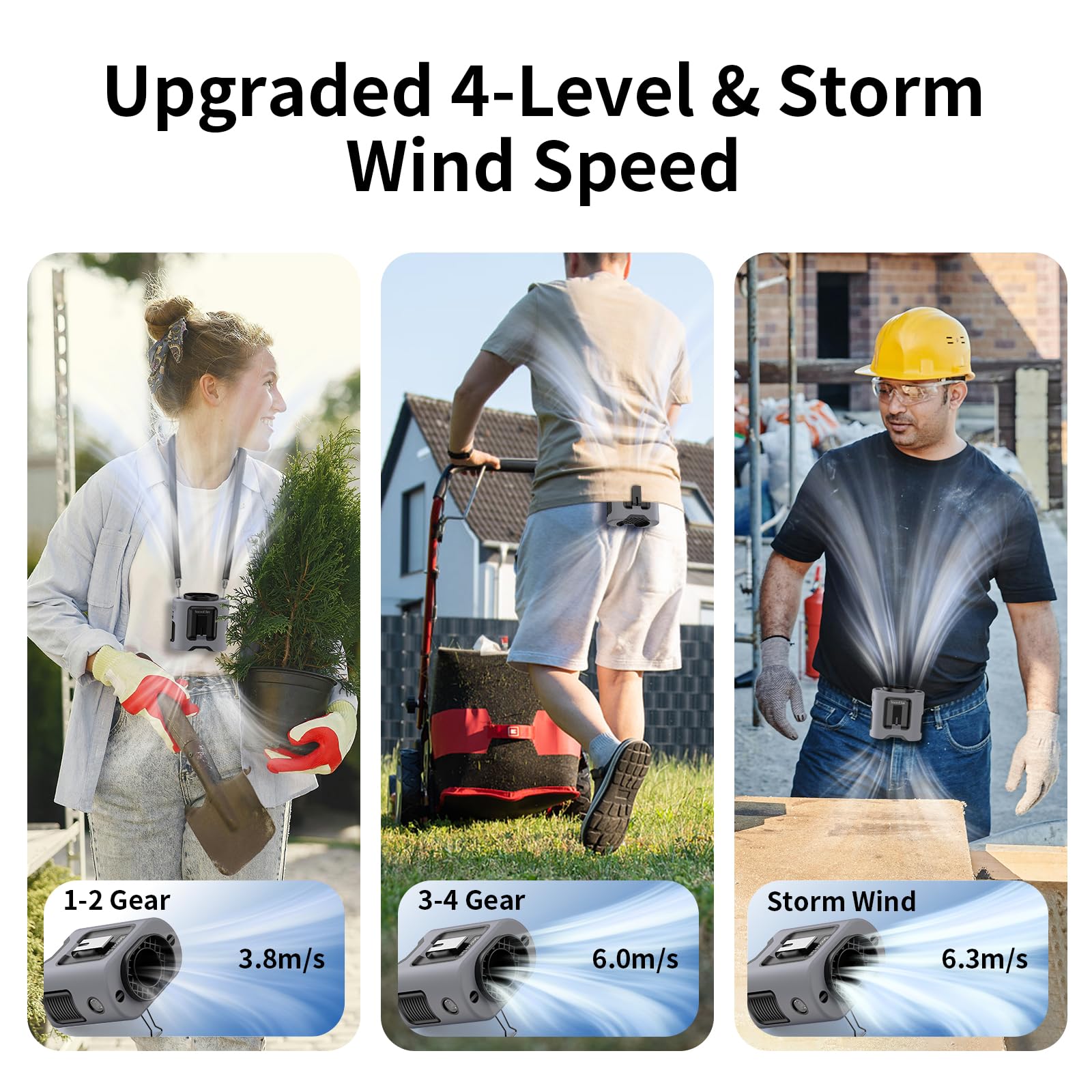 Socool fan with built‑in light and SOS mode for visibility and safety.