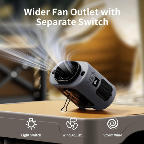 Socool fan weighs lightweight and easy to clip to belts or shirts for portability.