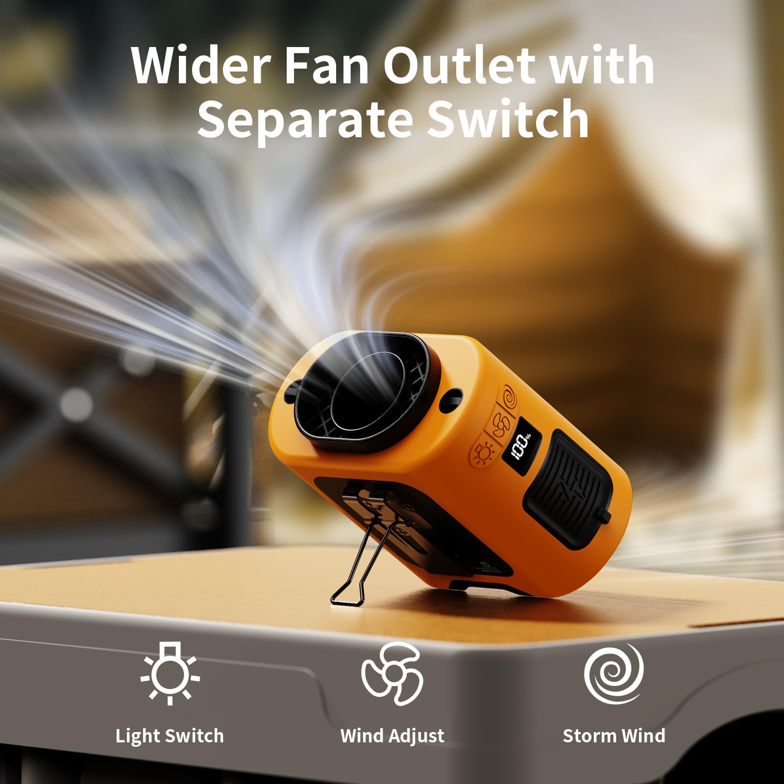 Socool lightweight wearable fan on-the-go supports hiking and travel