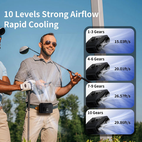 Socool neck fan with lanyard provides portable cooling on the move.