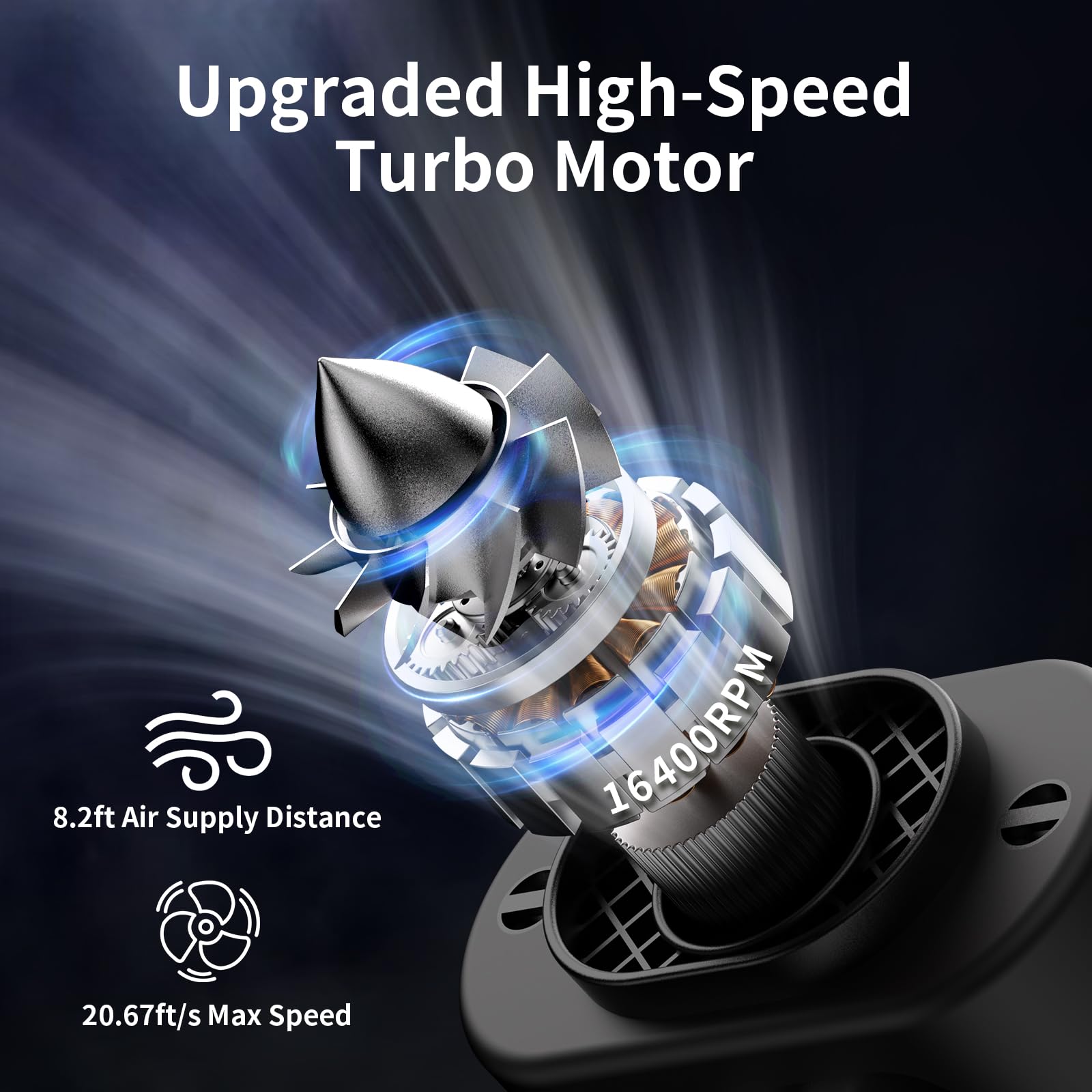 Socool 360-rotation waist-fan-clip directs airflow in multiple directions.
