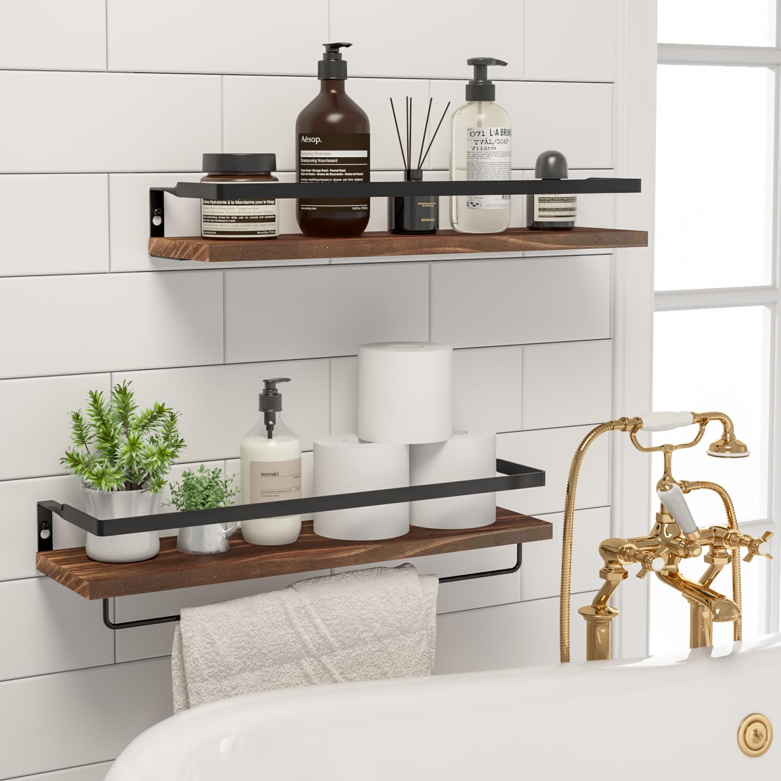 SODUKU bathroom towel bar detail showing sturdy installation