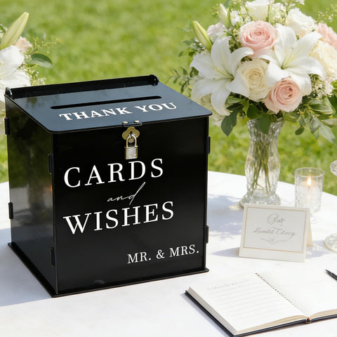 SOFARKKT wedding card box with large slot for easy card collection.