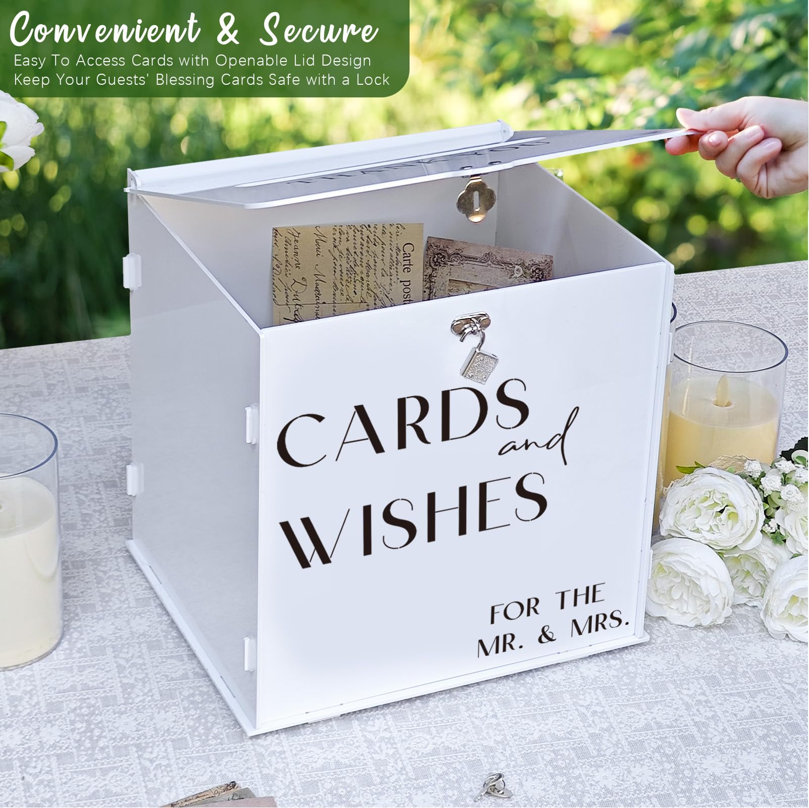 SOFARKKT card box interior capacity shows ample space for cards
