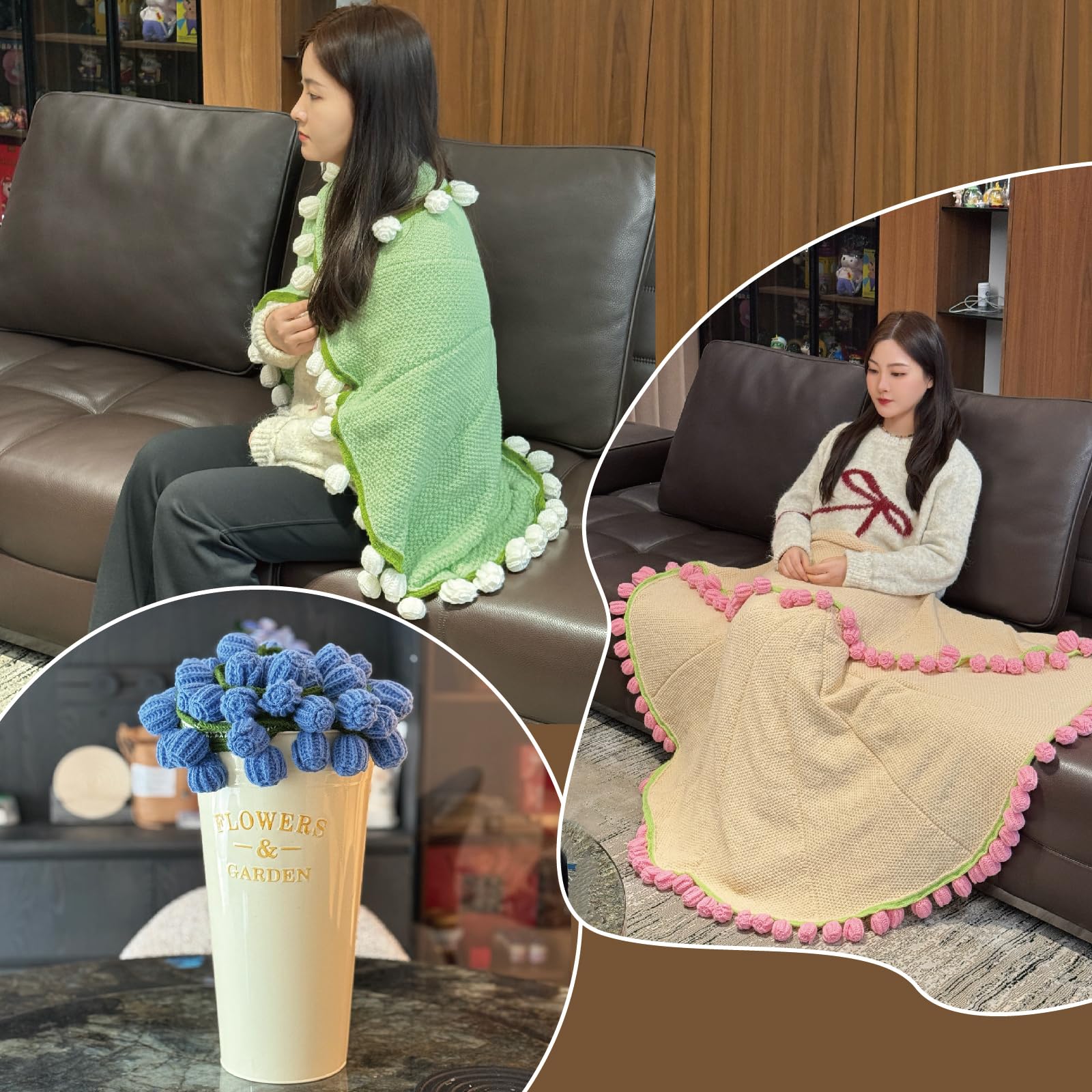 SoffMoiis cozy home-ornament blanket keeps you warm during relaxation.