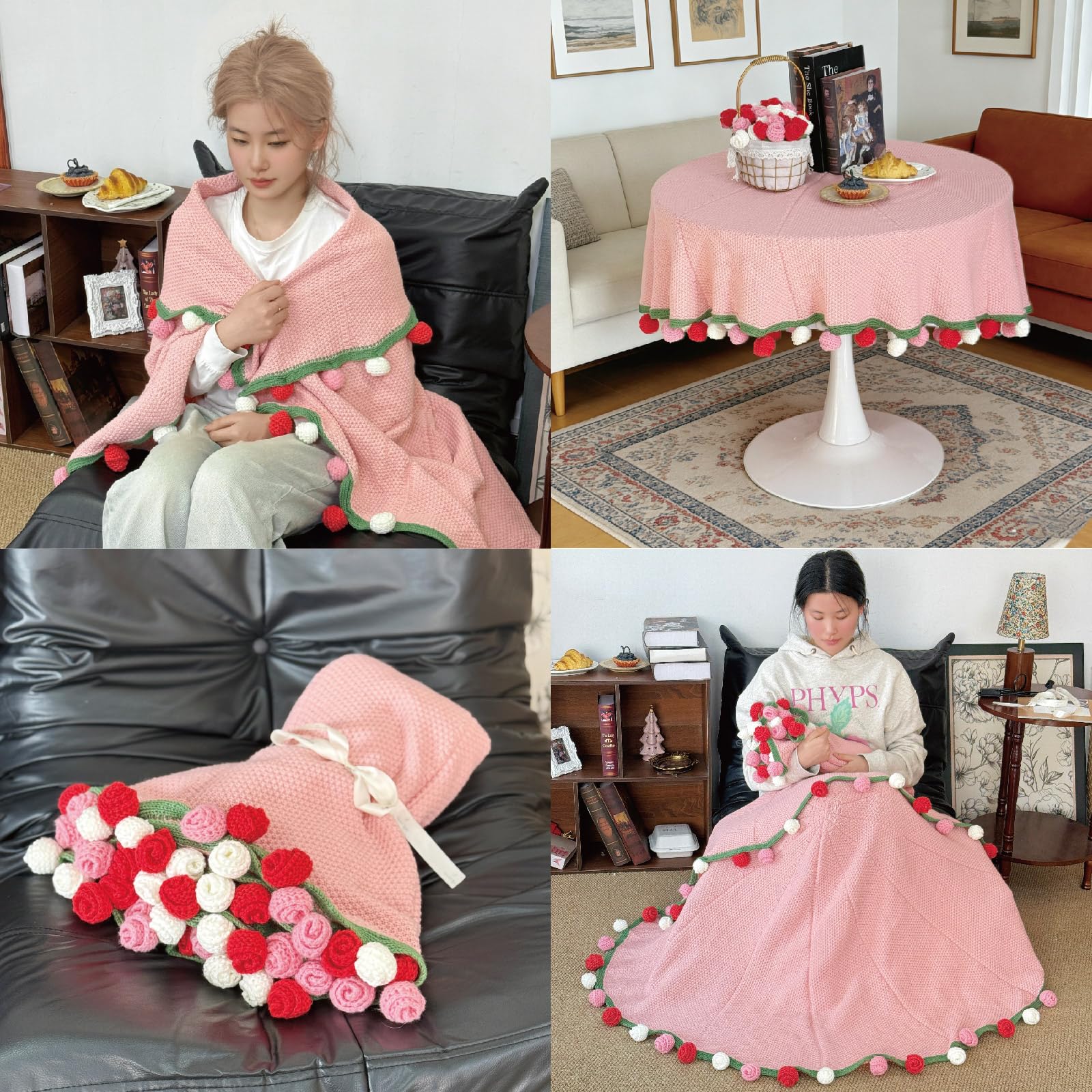 SoffMoiis gift-ready rose blanket ideal for birthdays and anniversaries.