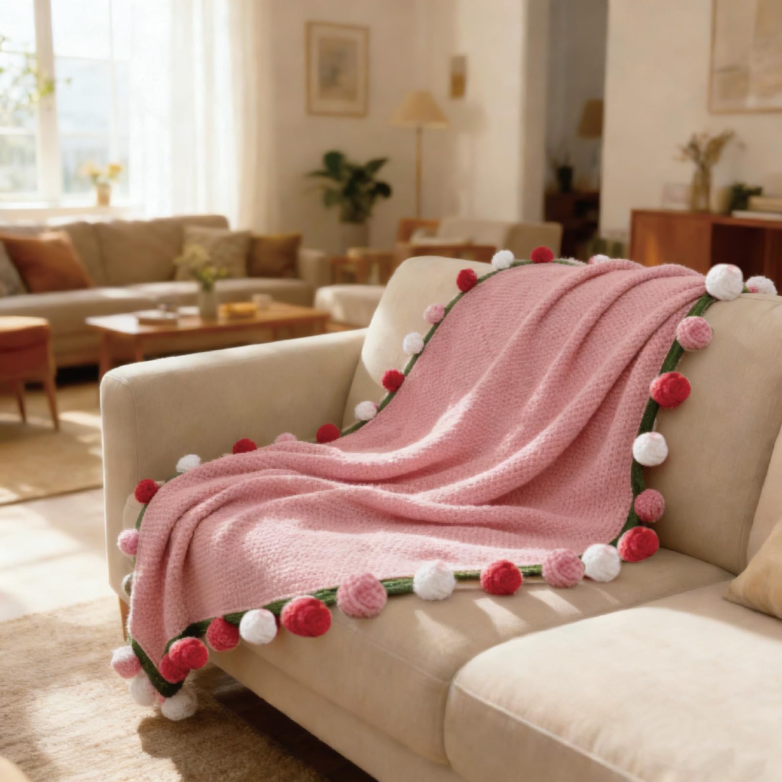SoffMoiis handmade weave showcases ready-to-use luxury as a decorative blanket.