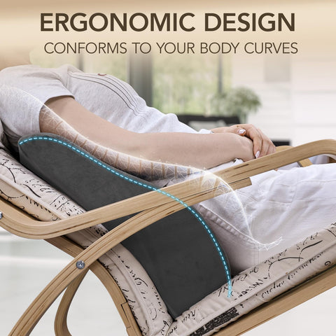 SofGlowly dual-layer memory foam contours to your back for balanced softness and support.