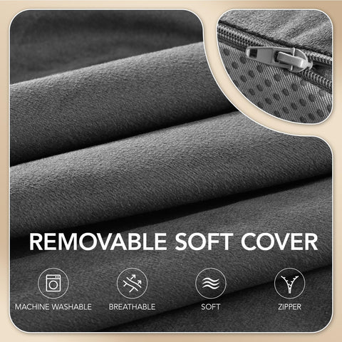 SofGlowly machine-washable velvet cover makes cleaning effortless and keeps cushions fresh.