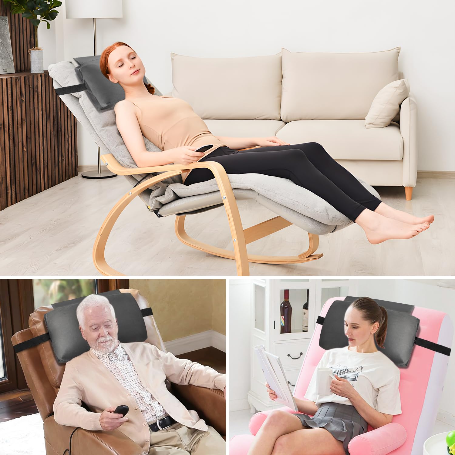 SofGlowly recliner-compatible pillow fits most chairs for daily use